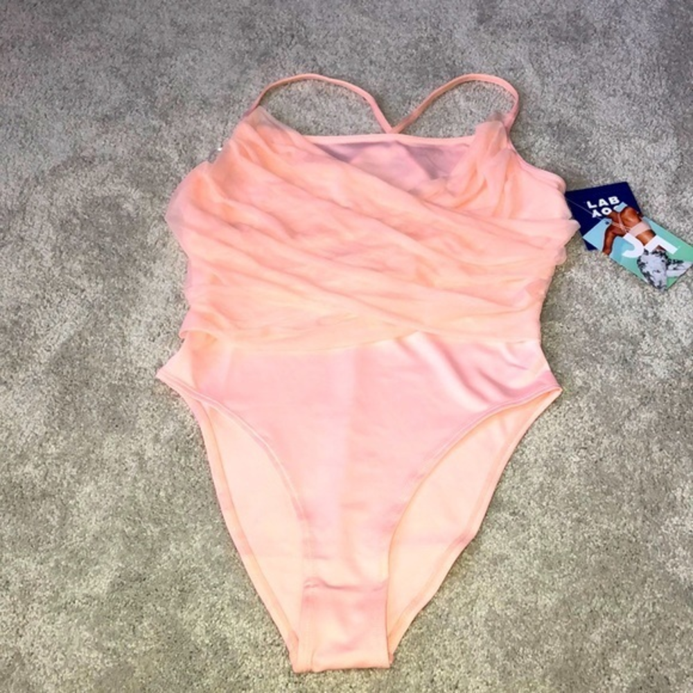 Joy Lab athletic Workout‎ Bodysuit Medium Peach NWT